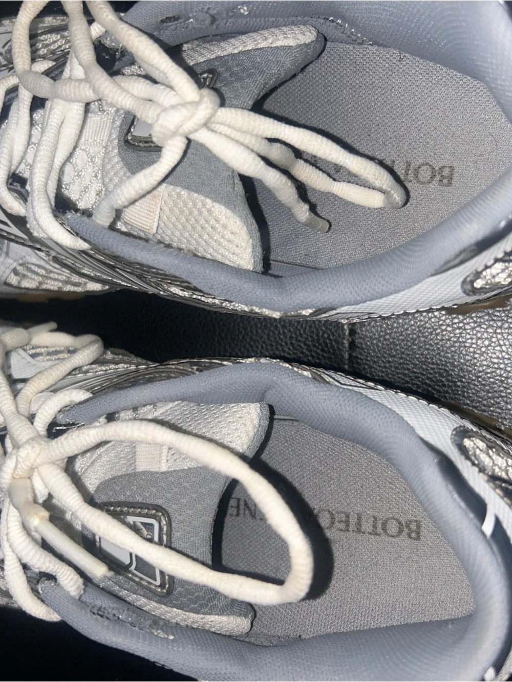 Women's Chunky Fashion Sneakers in Silver and White